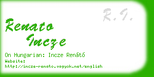 renato incze business card