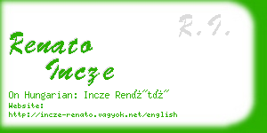 renato incze business card